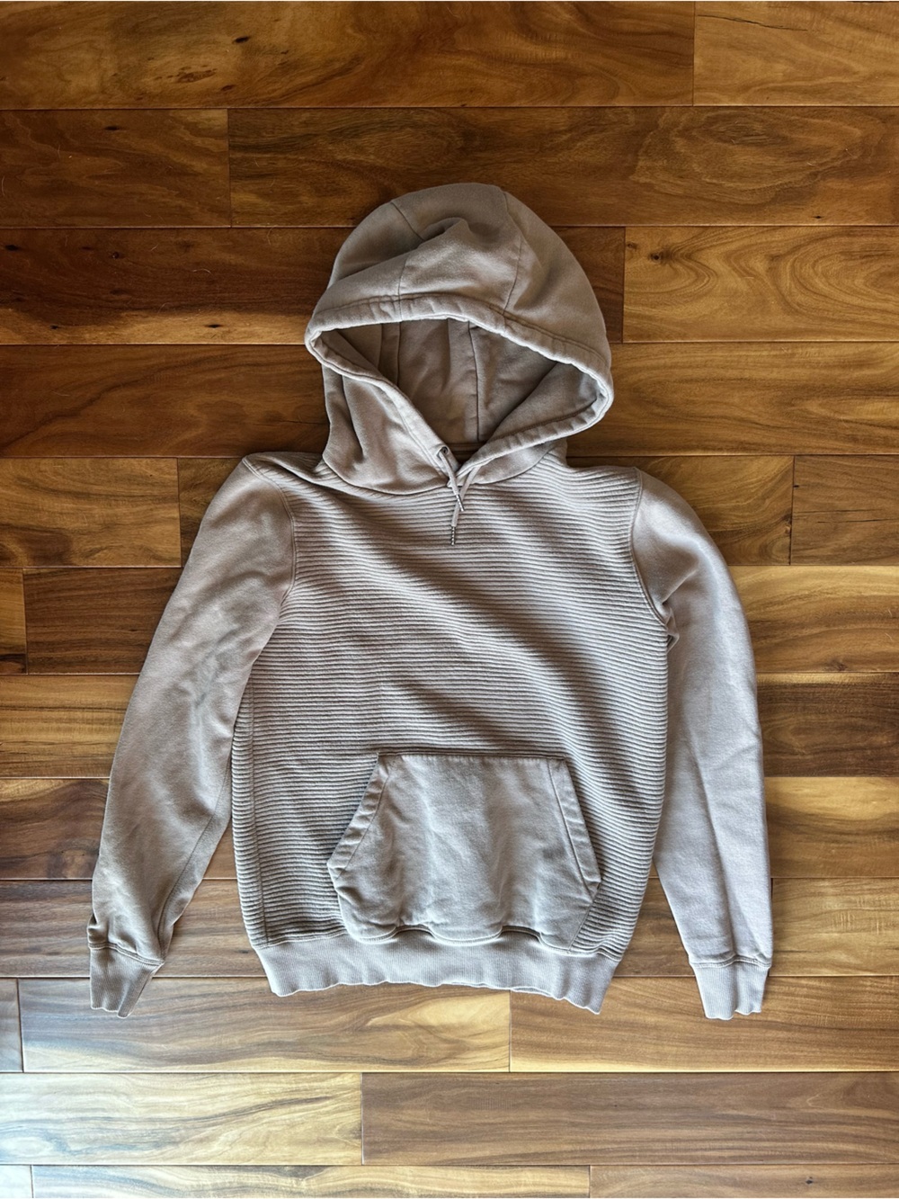 Peter Werth London Tan Ribbed Hoodie size Small